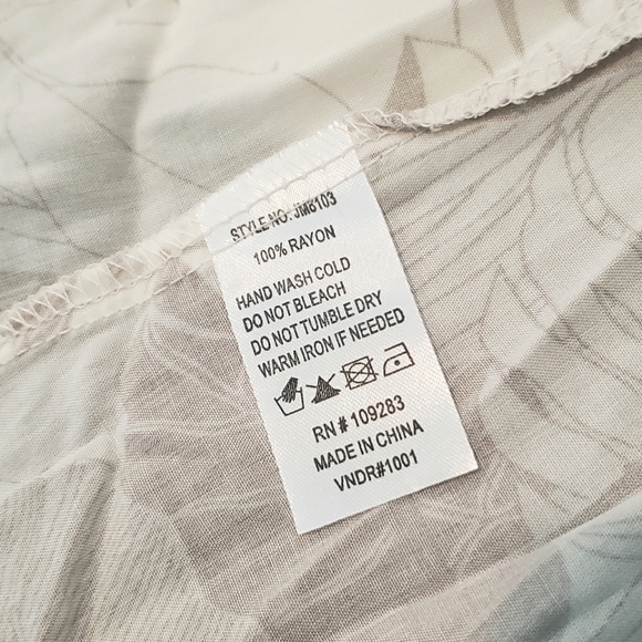 NWT Surf Gypsy Tan White Tropical Floral Strapless Slit Maxi Dress Swim Cover S - Picture 10 of 11